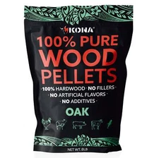 Kona 100% Oak Wood Pellets (8lbs) - Grilling & Smoking - Concentrated Pure