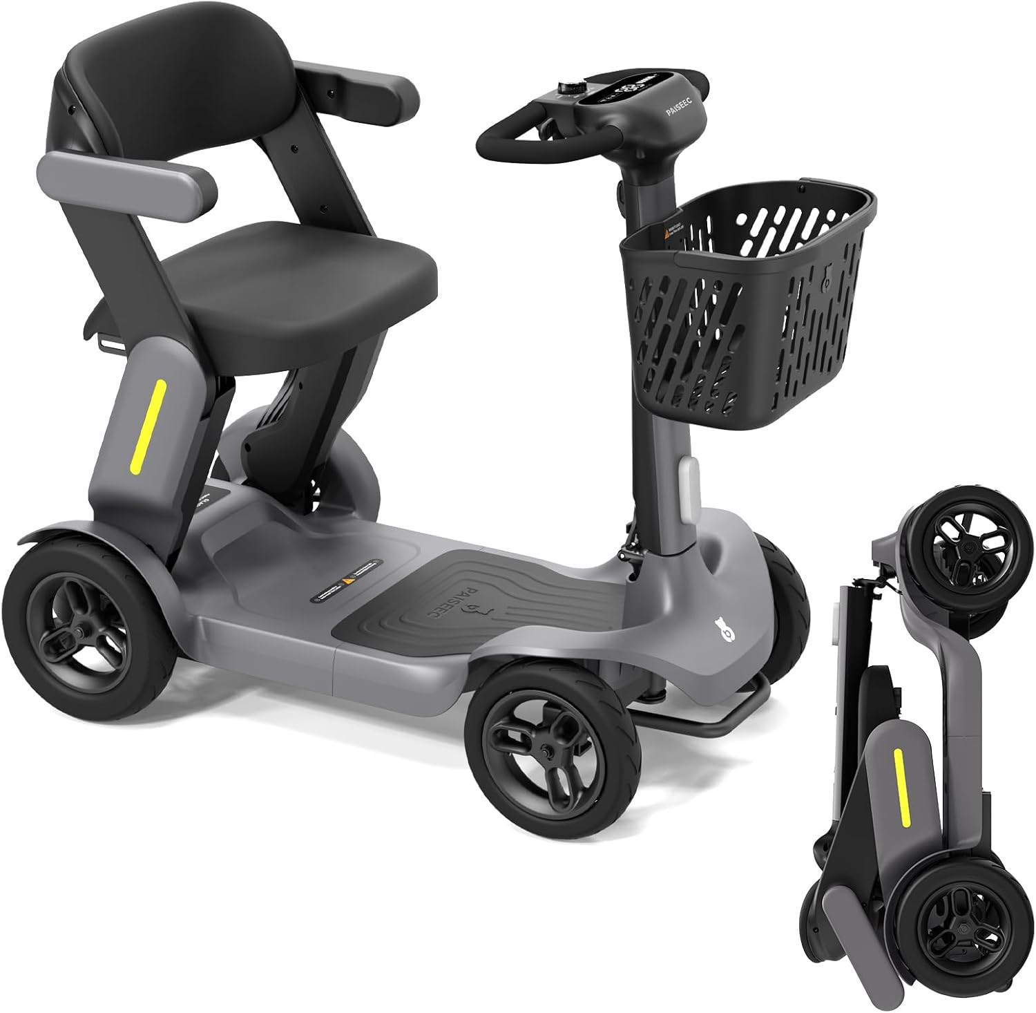 S3 Foldable Mobility Scooter for Adults, Seniors - 25 Miles Range, 6 Mph, Lightw