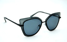 BODY GLOVE BGL 2011 BLK See-Through Black POLARIZED Cat Eye Sunglasses 100 UV