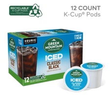 Green Mountain Coffee Roasters ICED Classic Black Iced K-Cup Coffee Pods 12Count