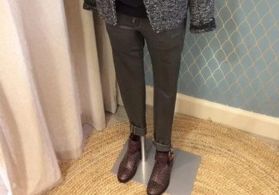 PEPE JEANS - JEAN SLIM COTON ENDUIT STRETCH GRIS T. 36 - Photo 1/4