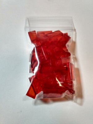 New #3069 Trans Red 1X2 Tile   50 Pieces   Custom & Compatible