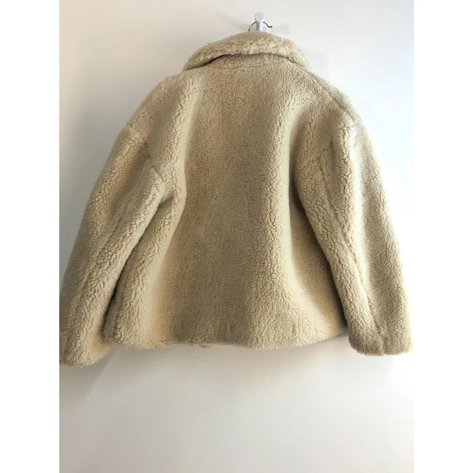 Topshop Cream Oversized Boxy Short Teddy Coat XS - US 2 - Image 2 of 4