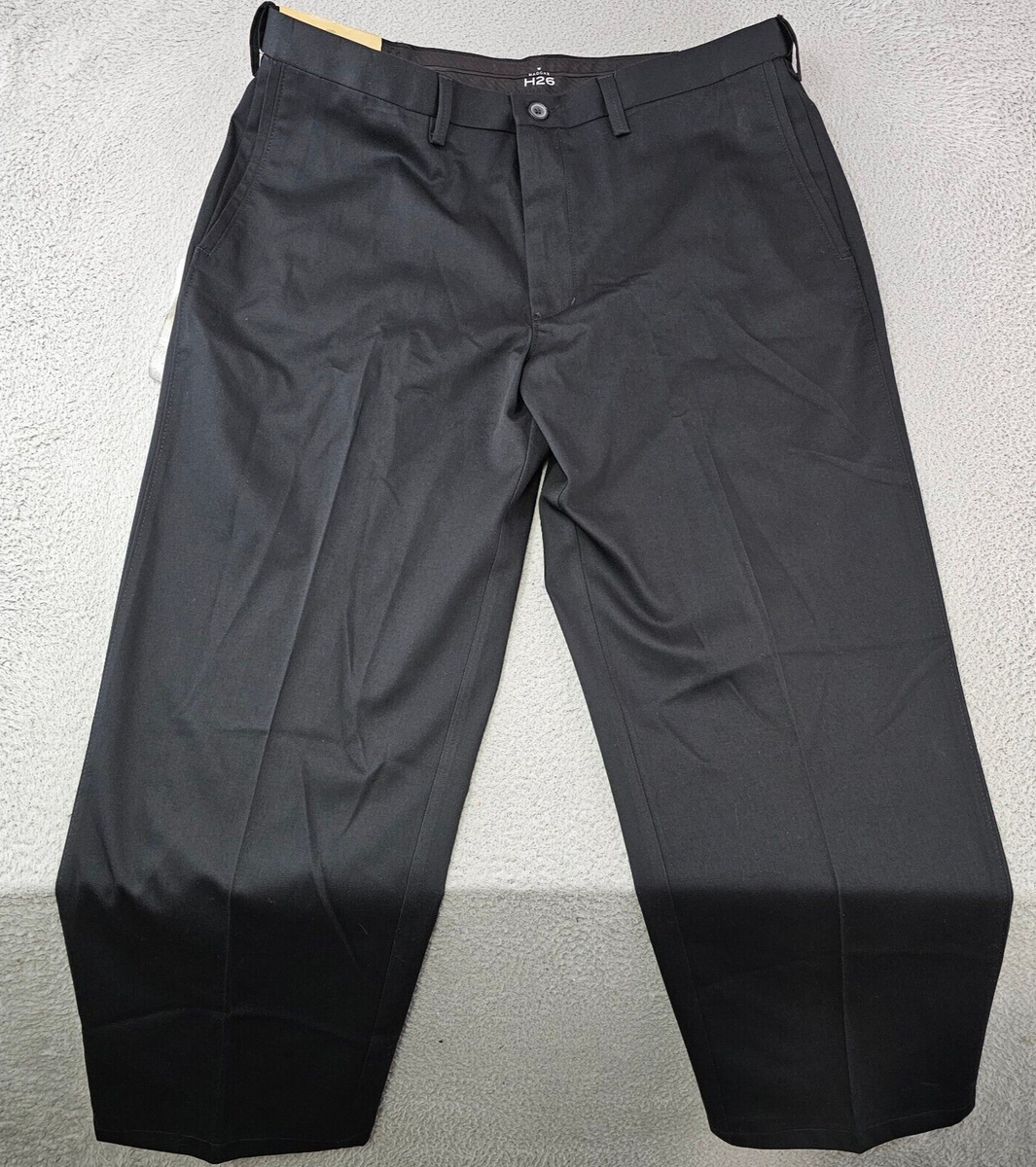 Haggar Dress Pants Mens 38x30 Black H26 Classic Fit Stretch Khaki Travel No  Iron | eBay