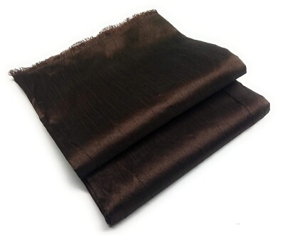 Indian Silk Fabric Dressmaking Tunic Top Material Sewing Brown Kurti Fabric 4YD