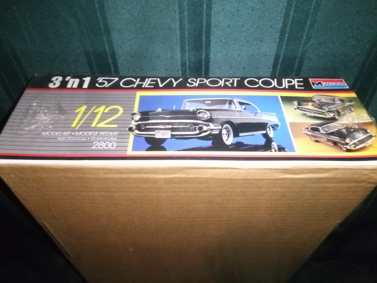 57 Chevy Sport Coupe Monogram Large 3 in 1 Vintage Model Kit NIB 1