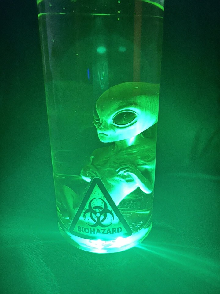 Alien Embryo Light Up Specimen in a Jar Halloween Horror Alien Baby UFO ...