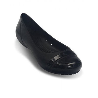 crocs peep toe flats