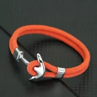 Anchor Rope Bracelet Nautical Marine 4MM Cord Surfing Beach Theme Men Jewelry