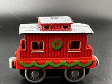 Thomas & Friends Take n Play Along 2002 Vtg Holiday Red Caboose Snow Train Car