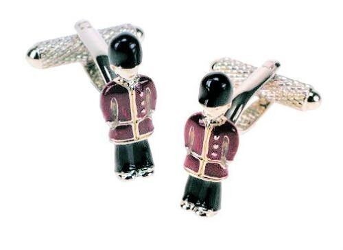 London British Army Guardsman Cufflinks in Onyx Art of London Gift Box