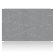 Stone Bath Mat Diatomaceous Earth Shower Mat for Bathroom Grey Fast Drying Super