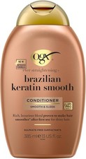 OGX Brazilian Keratin Smooth Conditioner 385ml | Sleek Shine Sulphate Free 12.65 per litre