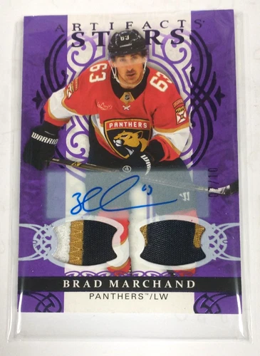2026-27 NHL Upper Deck Artifacts #149 Brad Marchand 3 Color Patch Auto 7/10