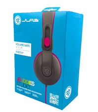 JLab JBuddies Studio 2 Kids Headphones Volume Safe Pink / Purple - New In Box 
