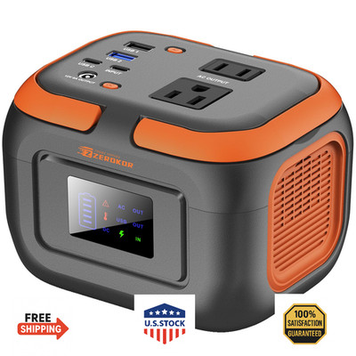 Portable Power Station 120W 97.6Wh External Battery Pack AC USB-C Camping Home