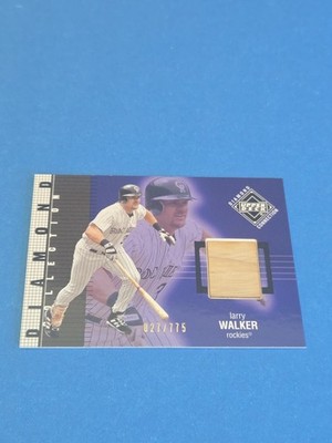 LARRY WALKER - 2002 UPPER DECK DIAMOND CONNECTION - GAME-USED BAT /775