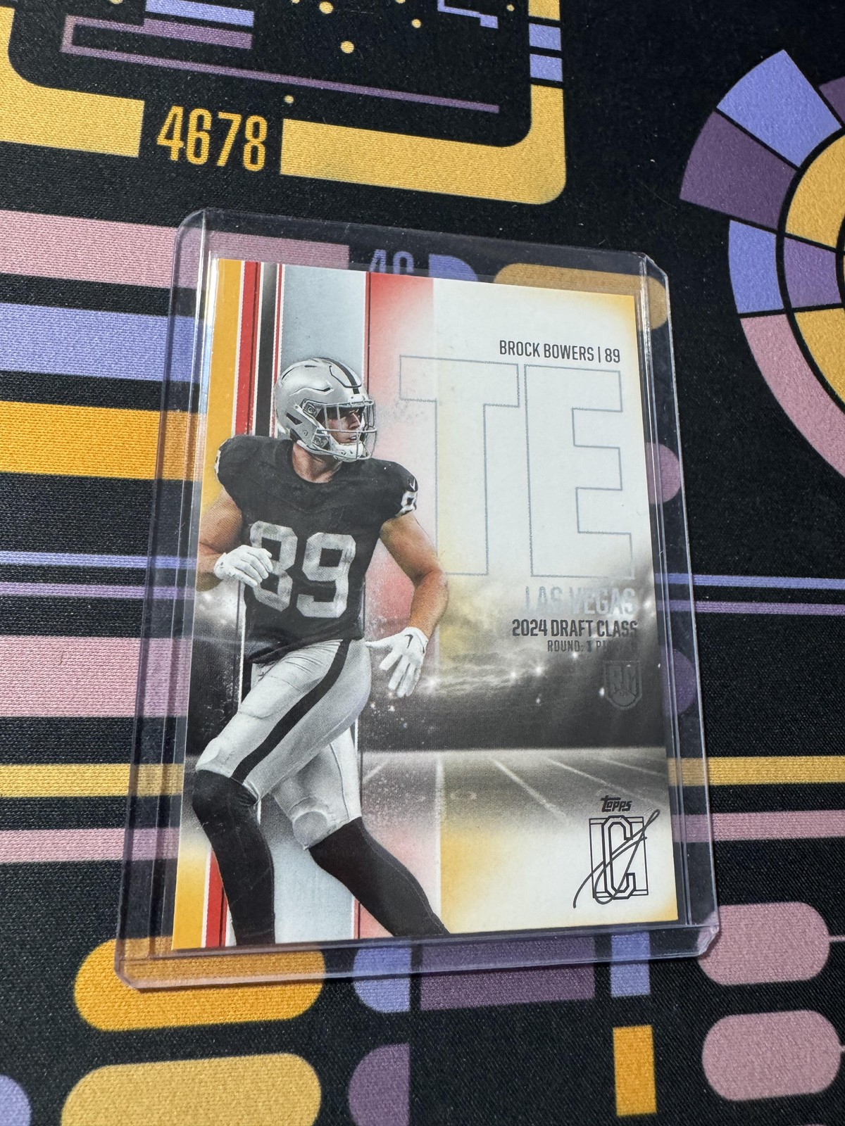 2024 Topps Signature Class #129 Brock Bowers Red & Yellow RC