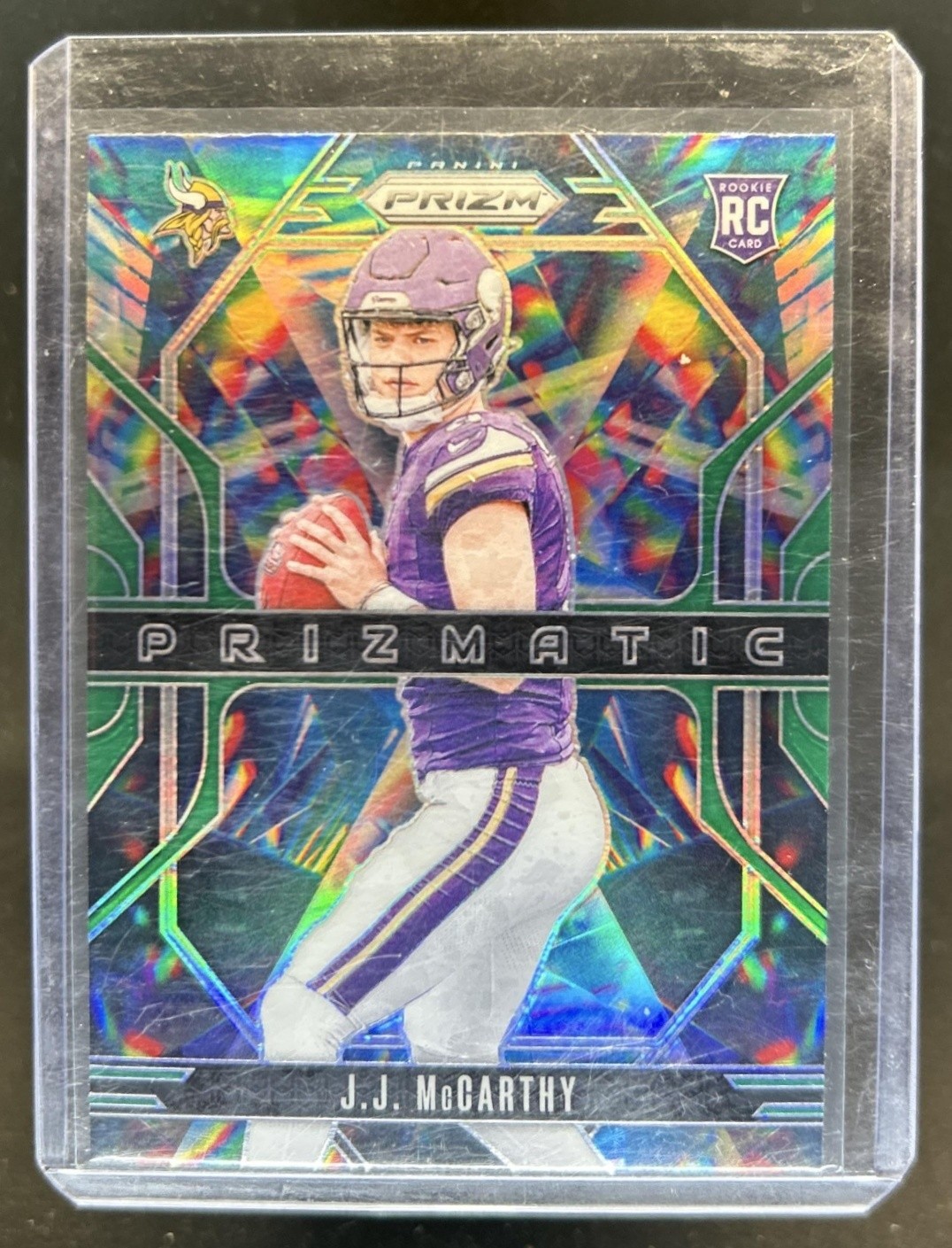 2024 Panini Prizm JJ McCarthy Prizmatic RC Green Rookie #8 Vikings