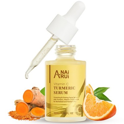 Turmeric Vitamin C Face Serum, Glowing Turmeric Facial Serum, Anti-Aging Faci...