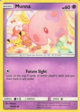 Munna - (Feat Pikachu, Eevee) Pokemon Common 2019 Unified Minds 88/236 LP on eBay