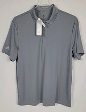 Adidas Primegreen Performance Golf Polo Shirt Gray Size XL Logo, GQ3127, New