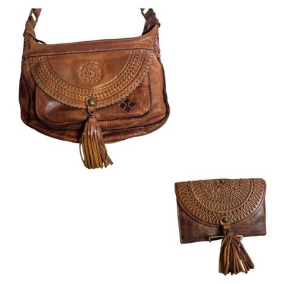 Patricia Nash Colli Distressed Flap Closure Crossbody Bag