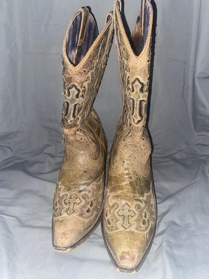 Botas ocidentais femininas Laredo 52157 biqueira transversal bordada tamanho 8,5M - Imagem 2 de 4