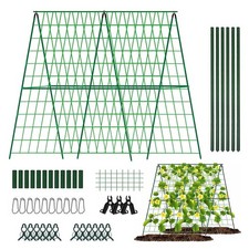 A Frame Garden Cucumber Trellis Vegetables Flowers Plant Sweet Bean Grow Support