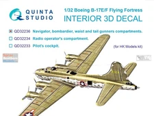 QTSQD32236 1:32 Quinta Studio 3D Decal - B-17E B-17F Flying Fortress Navigator
