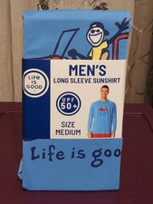 LIFE IS GOOD Rash Guard UPF50 Cycle Surf Swim Long Sleeve Shirt Men M Jeep New