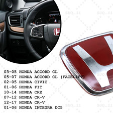 Red Emblem Steering Wheel For Accord Civic Crz Crv Fit Racing Steering Badge
