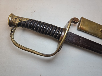 Post Civil War USMC Marine Corps NCO Sword w/Scabbard - Horstmann/Weyersberg