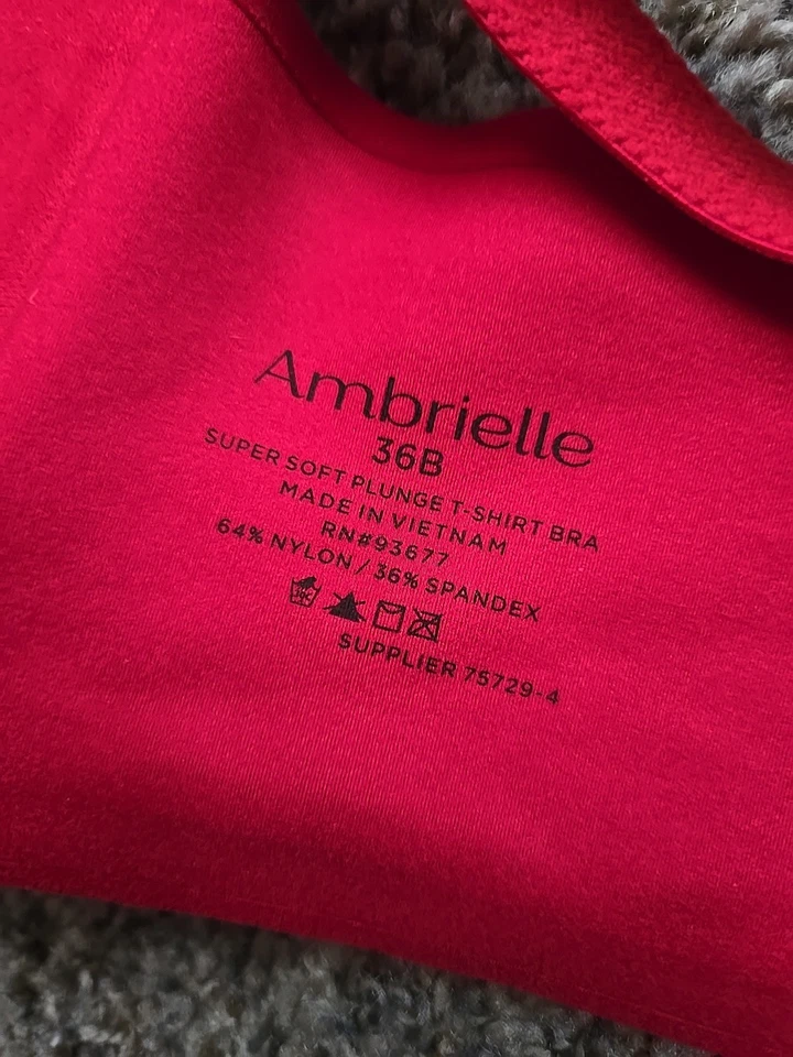 AMBRIELLE SUPER SOFT PLUNGE CAMISETA SUJETADOR CON AROS TALLA 36B Foto 3 de 4