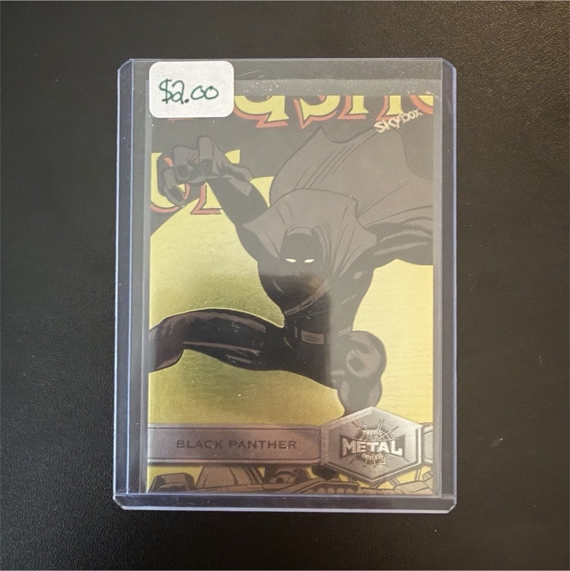 2022 Marvel Metal Universe Spider-Man Yellow Light FX Black Panther #111