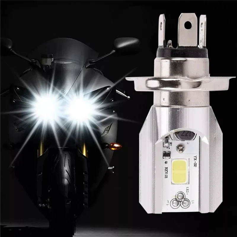 Super Hell Headlight Bulb LED Motorcycle 1x H4 BA20D DC 6V-14V 12W - Image 2 of 4
