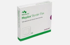 2 BRAND NEW Mepilex Border Flex Silicone Foam Dressing 6" x 6" Molnlycke 595400