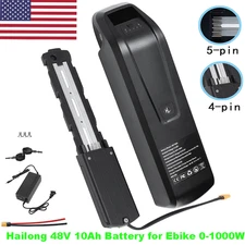 48V Ebike Hailong Lithium Battery 48V 10Ah Electric Bike Battery BMS For 0-1000W