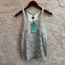 NWT PrAna Gray Abstract Print Racerback Tank Top Women s L
