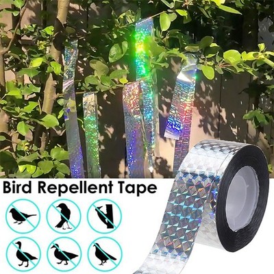 2XBird Scare Tape Reflektierende Vogelvertreibungsgeräte Doppelseitige Abschrec
