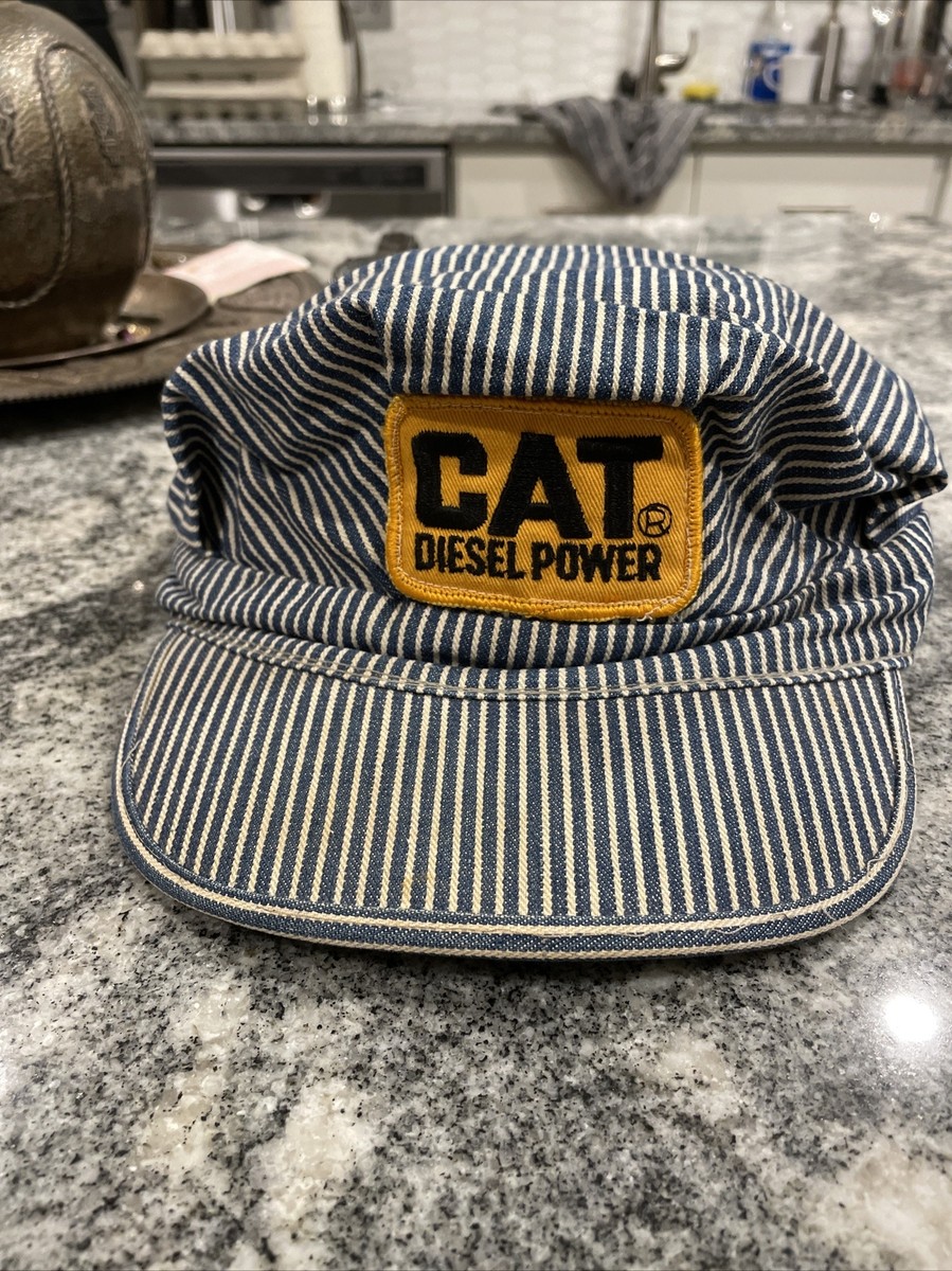 Vintage CAT Diesel Power Pin Stripe Conductors Hat. Super Rare | eBay
