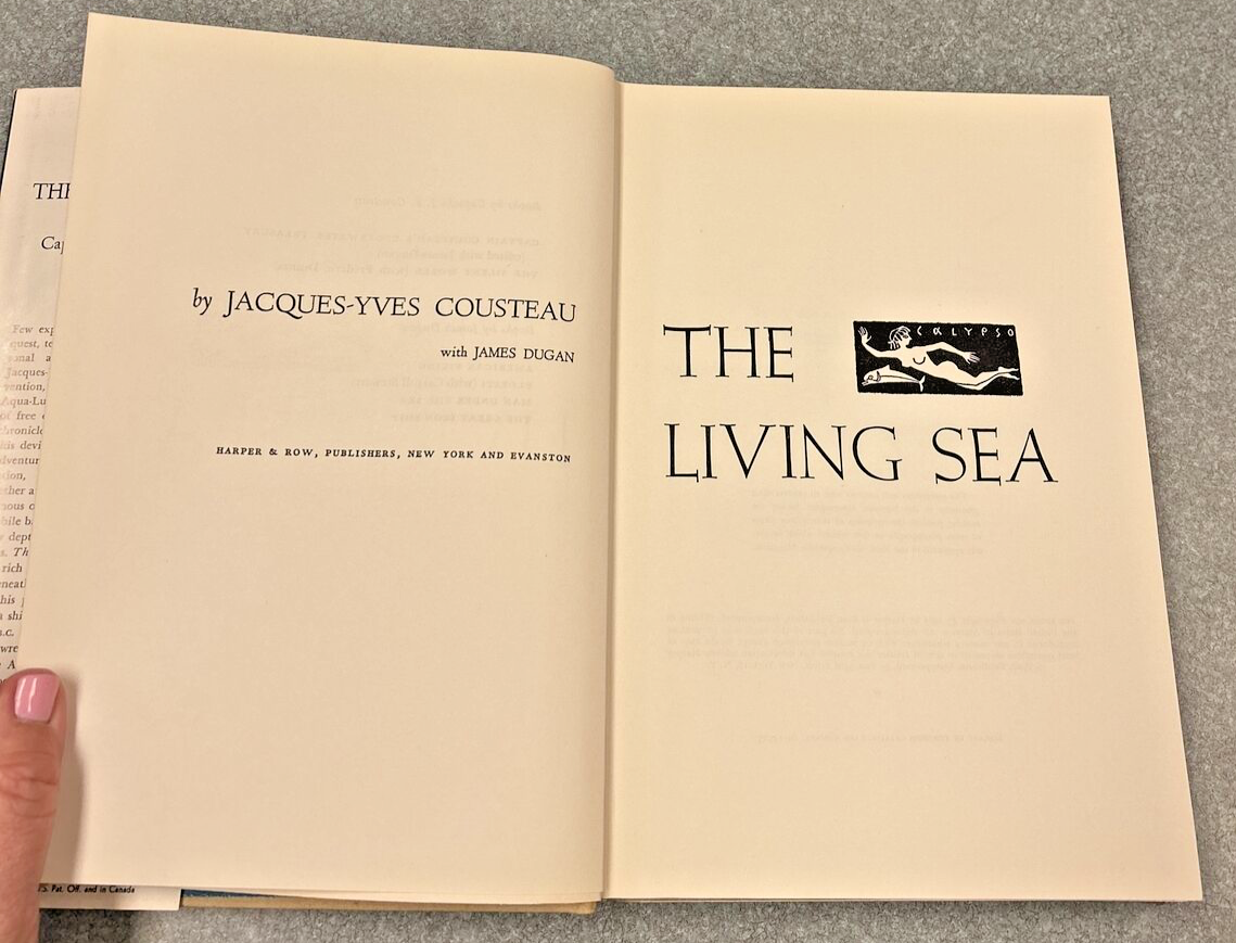 The Living Sea, Captain J.Y. Cousteau, HC/DJ, 1963 Edition