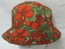 Unisex Size S/M or L/XL Floral Print Reversible Bucket Cap Hat E1 813