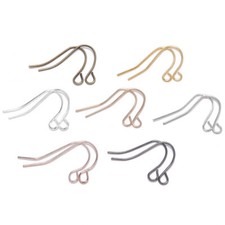 Metal 100pcs 21x12mmEar Wire Hooks Drop Dangle Earrings Jewelry Making DIY