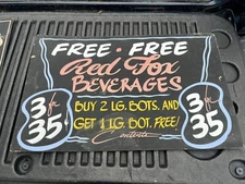 Vintage Red Fox Soda Sign