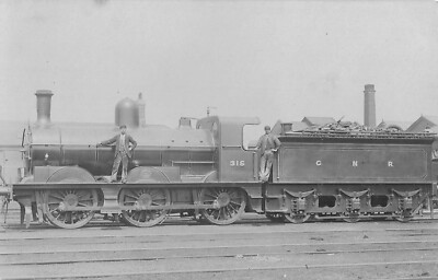 Old postcard train / locomotive n°315 CNR / PHOTO CARD / photograph POUTEAU / RAILWAY / STATION