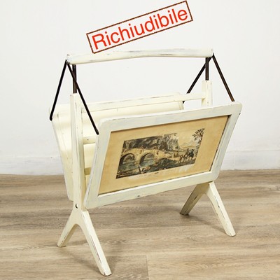 Portariviste In Legno Pieghevole 30x20x30 Cm - Grigio, Per Camera, Balcone O Ufficio - Foto 10