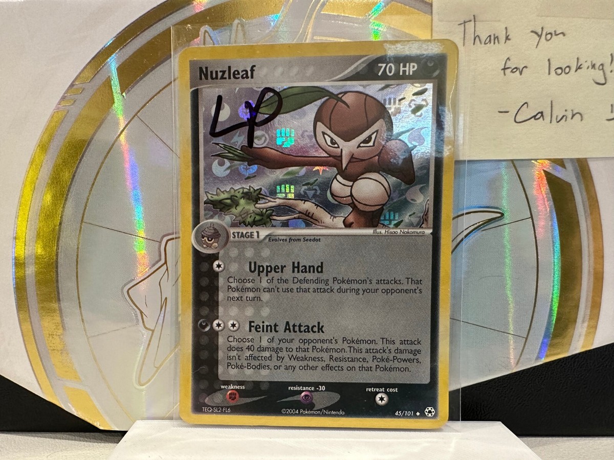 Pokemon NUZLEAF Card EX HIDDEN LEGENDS 45/101 Uncommon (Reverse