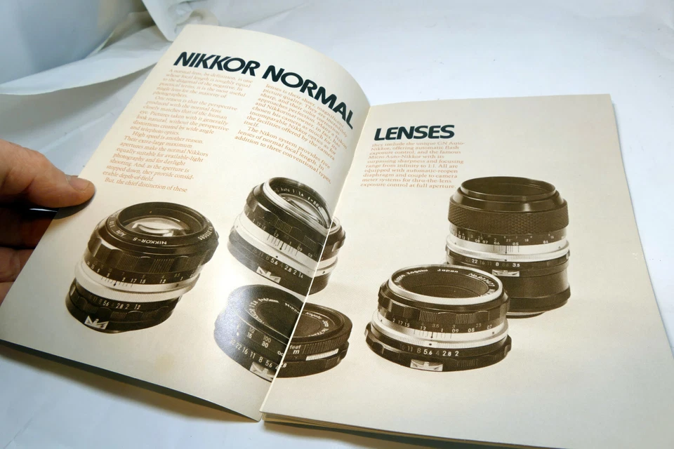 Nikon F Photomic "Normal Lenses" Brochure F 1971 50mm f1.4 45mm f2.8 f1.2 Nikkor - Image 3 of 4