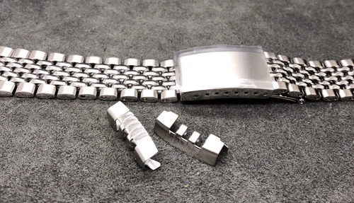 Beads of Rice Bracelet +Endlinks fit for Wittnauer GMT Chronograph Watch